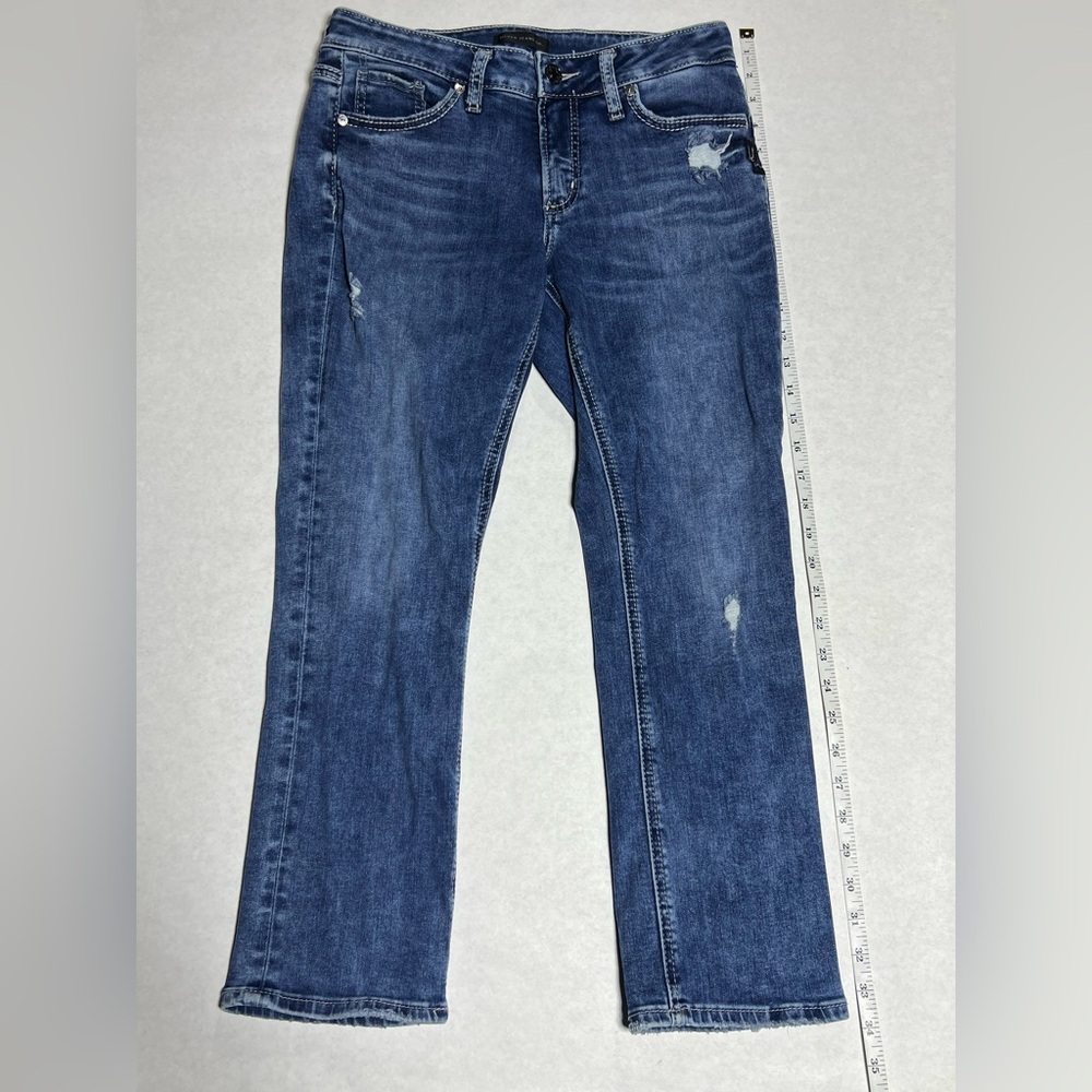 Silver brand Elyse Capri size 27/22 1/2 jeans. - Picture 2 of 6
